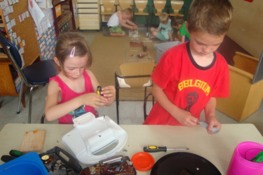 Werken rond vaderdag in de klas van K3a