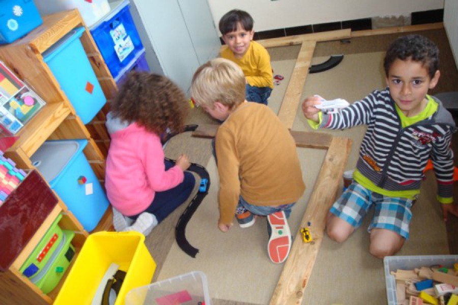 Werken rond vaderdag in de klas van K3a