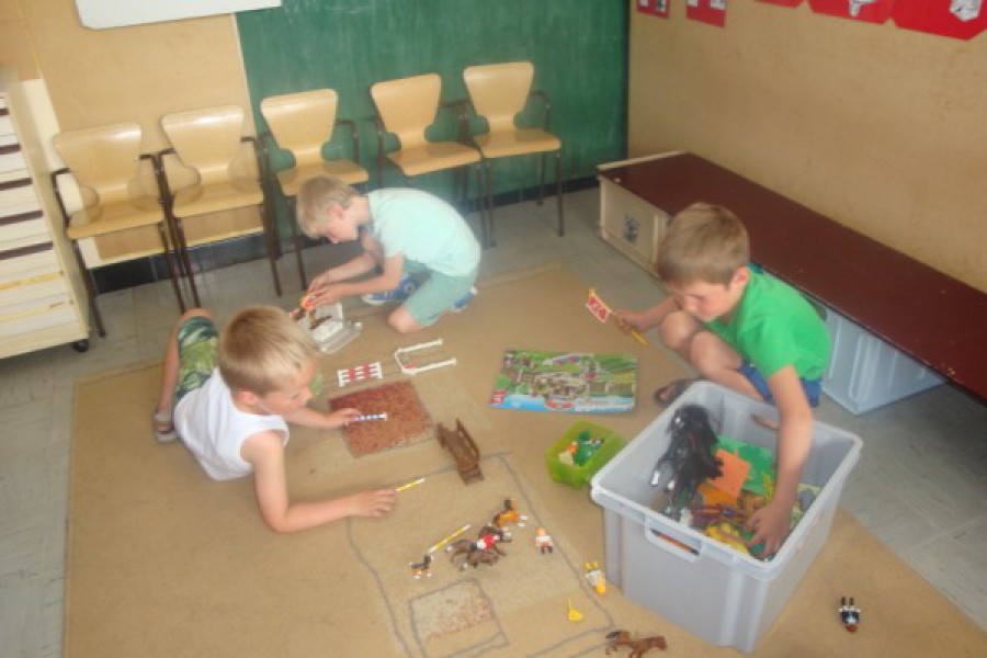 Werken rond vaderdag in de klas van K3a