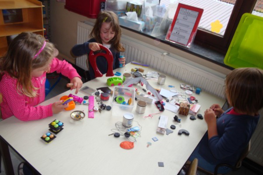 Werken rond vaderdag in de klas van K3a