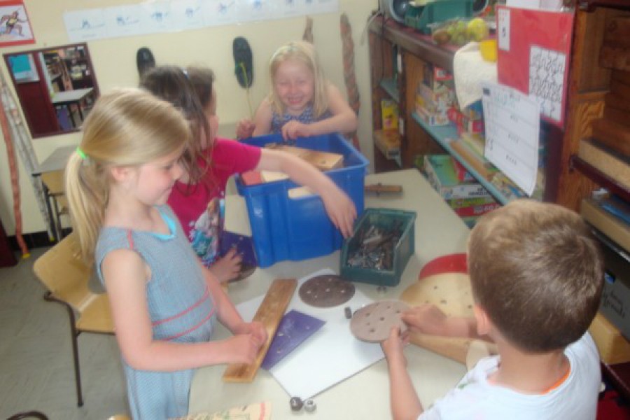 Werken rond vaderdag in de klas van K3a