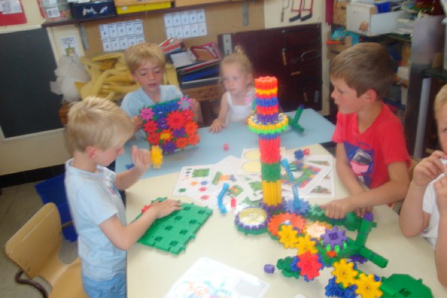 Werken rond vaderdag in de klas van K3a