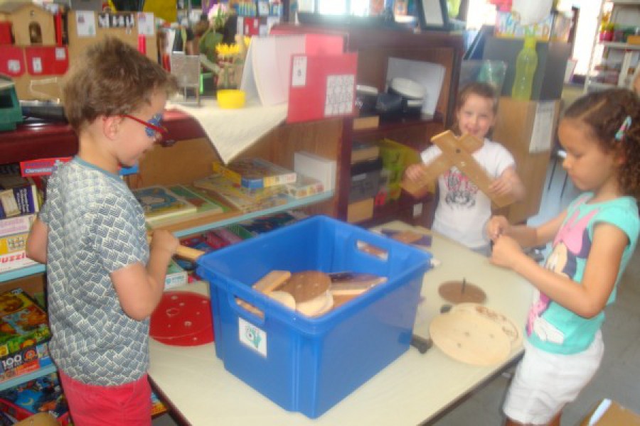 Werken rond vaderdag in de klas van K3a