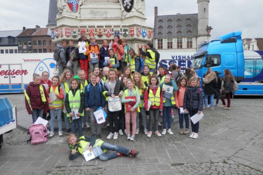 Het vijfde leerjaar op uitstap naar Gent